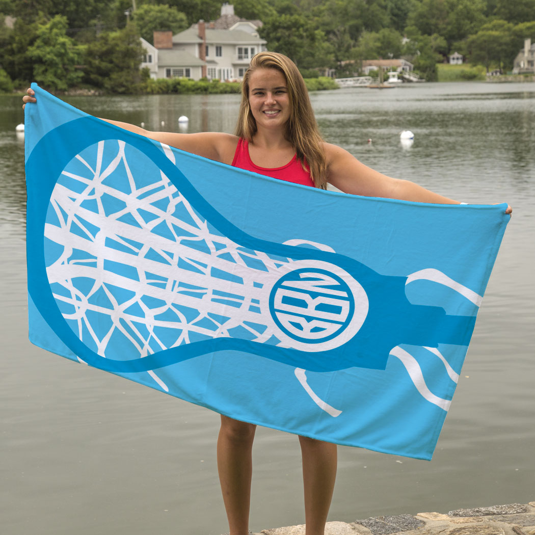 Lacrosse Beach Towel Monogrammed Lax Is Life LuLaLax