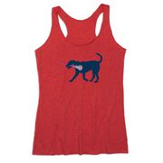 Girls Lacrosse Women's Everyday Tank Top - LuLa The Lax Dog Blue