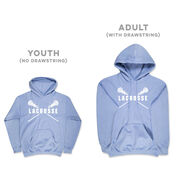 Girls Lacrosse Hooded Sweatshirt - Lacrosse Crossed Girls Sticks