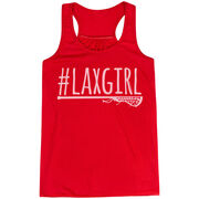 Girls Lacrosse Flowy Racerback Tank Top - #LAXGIRL