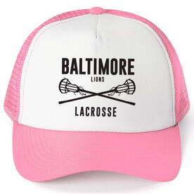 Girls Lacrosse Trucker Hat - Team Name With Text