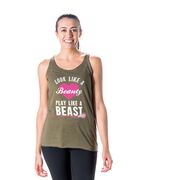 Girls Lacrosse Women's Everyday Tank Top - Look Like a Beauty Play Like a Beast