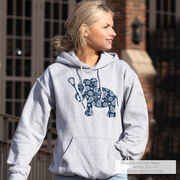 Girls Lacrosse Hooded Sweatshirt - Lax Elephant