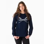 Girls Lacrosse Tshirt Long Sleeve - Crossed Girls Sticks