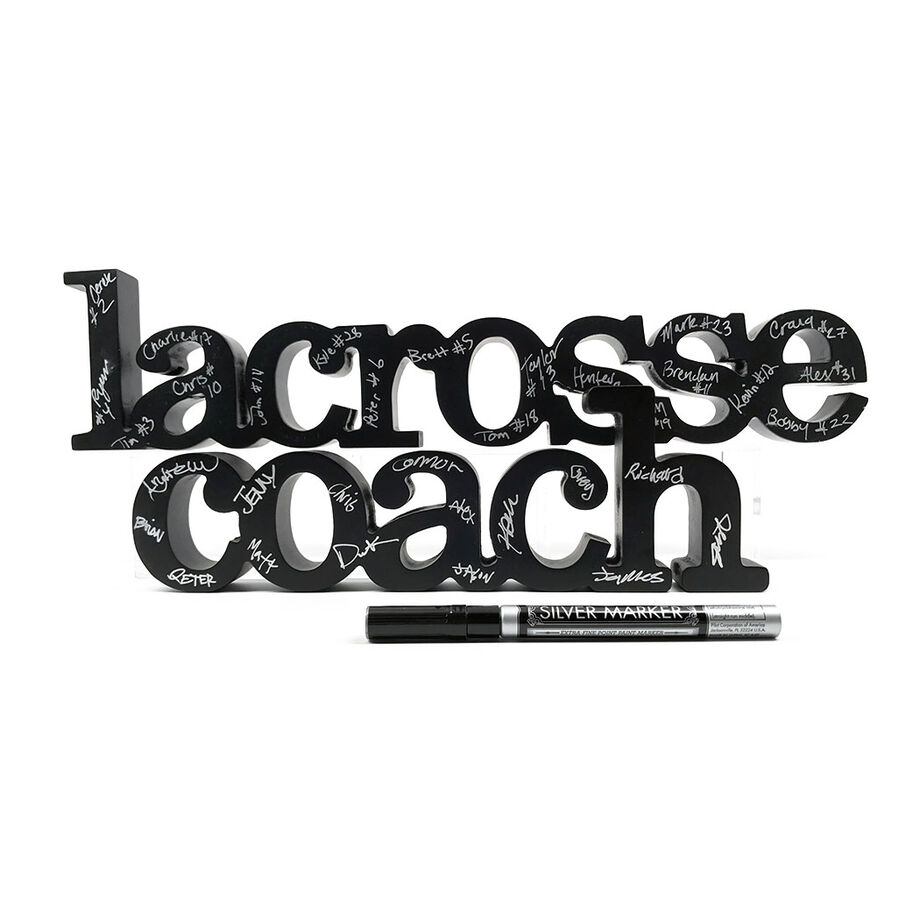 Lacrosse Coach Wood Words Ready To Autograph