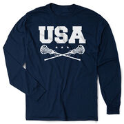 Girls Lacrosse Tshirt Long Sleeve - USA Girls Lacrosse