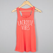 Girls Lacrosse Flowy Racerback Tank Top - Lacrosse Vibes