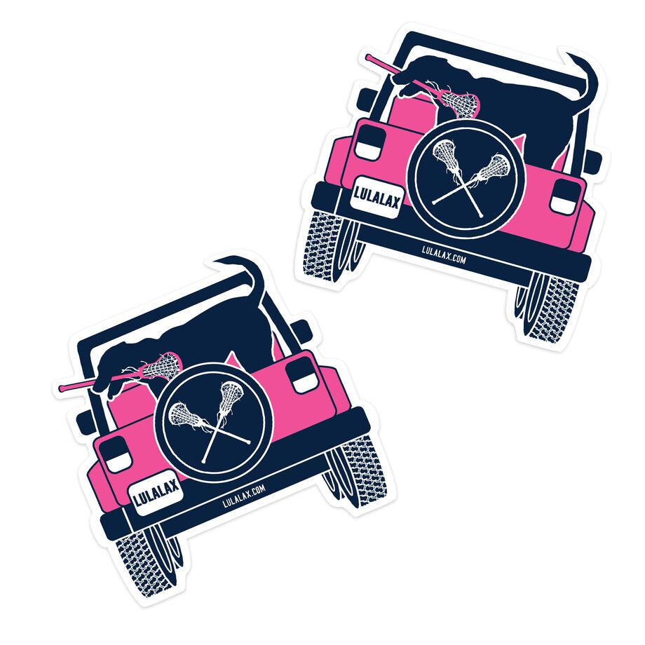 Girls Lacrosse Stickers - Lax Cruiser (Set of 2)