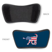 Girls Lacrosse Repwell&reg; Slide Sandals - Patriotic Lula the Lax Dog
