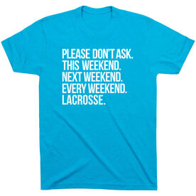 Lacrosse Short Sleeve T-Shirt - All Weekend Lacrosse [Turquoise/Adult Large] - SS