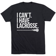 Girls Lacrosse Short Sleeve T-Shirt - I Can't. I Have Lacrosse