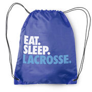 Lacrosse Drawstring Backpack Eat. Sleep. Lacrosse.