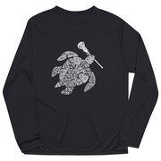 Girls Lacrosse Long Sleeve Performance Tee - Lax Turtle