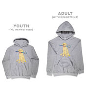 Girls Lacrosse Hooded Sweatshirt - Chase The Lax Dog