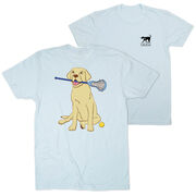 Girls Lacrosse Short Sleeve T-Shirt - Chase The Lax Dog (Back Design)
