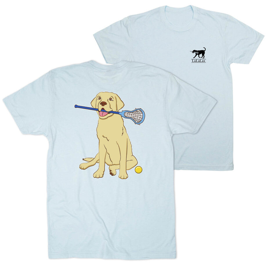 Girls Lacrosse Short Sleeve T-Shirt - Chase The Lax Dog (Back Design)