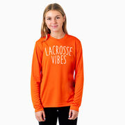 Girls Lacrosse Long Sleeve Performance Tee - Lacrosse Vibes