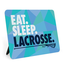 Girls Lacrosse Desk Art - Eat. Sleep. Lacrosse.