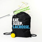 Lacrosse Drawstring Backpack Eat. Sleep. Lacrosse.