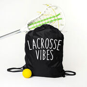 Girls Lacrosse Drawstring Backpack - Lacrosse Vibes