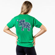 Girls Lacrosse Short Sleeve T-Shirt - Lax Elephant (Back Design)