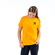 Girls Lacrosse Short Sleeve T-Shirt - Lax Elephant (Back Design)