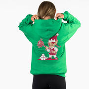 Girls Lacrosse Hooded Sweatshirt - Top Shelf Elf (Back Design)