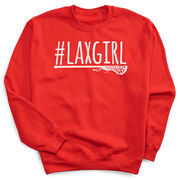 Girls Lacrosse Crewneck Sweatshirt - #LAXGIRL