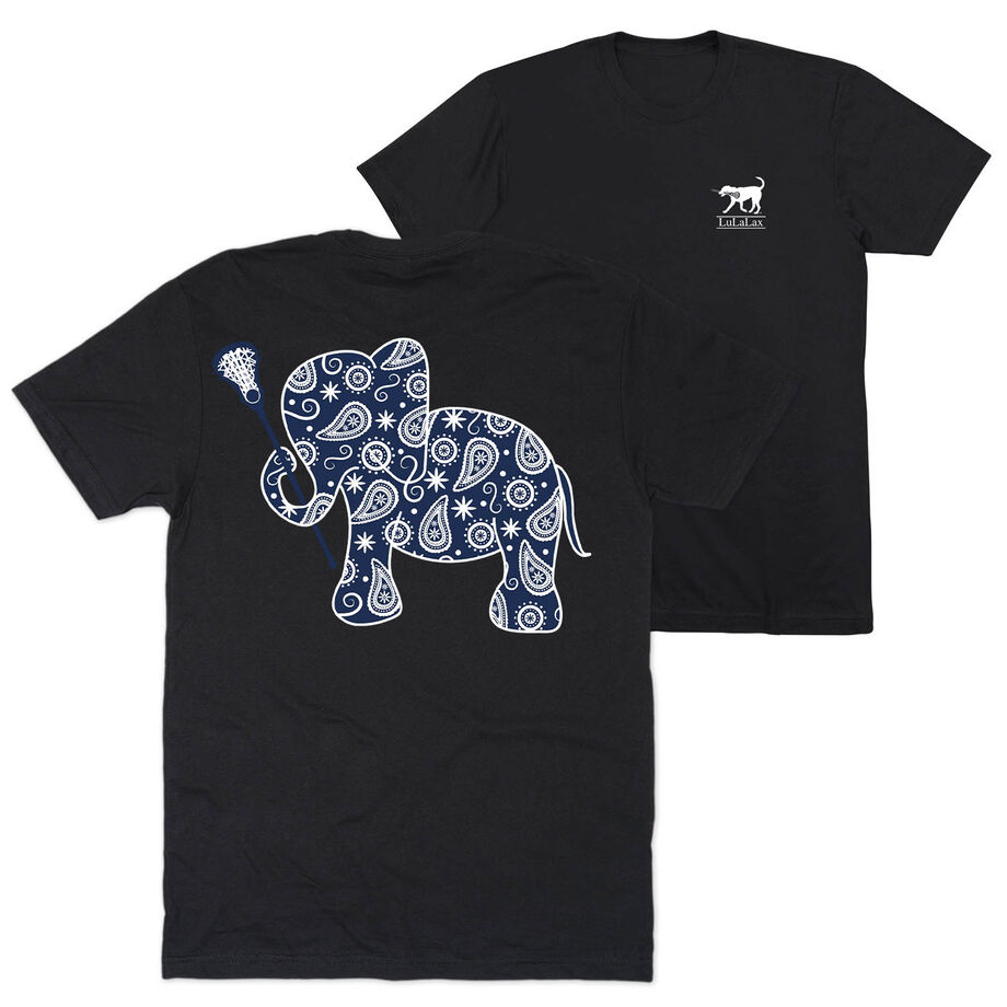 Girls Lacrosse Short Sleeve T-Shirt - Lax Elephant (Back Design)