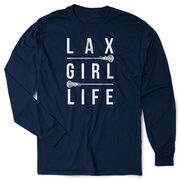 Girls Lacrosse Tshirt Long Sleeve - Lax Girl Life