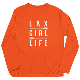 Girls Lacrosse Long Sleeve Performance Tee - Lax Girl Life