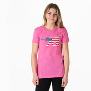 Girls Lacrosse Women's Everyday Tee - Patriotic LuLa the Lax Dog