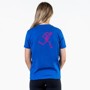 Lacrosse Short Sleeve T-Shirt - Neon Lax Girl (Back Design)