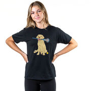 Girls Lacrosse Short Sleeve T-Shirt - Chase The Lax Dog