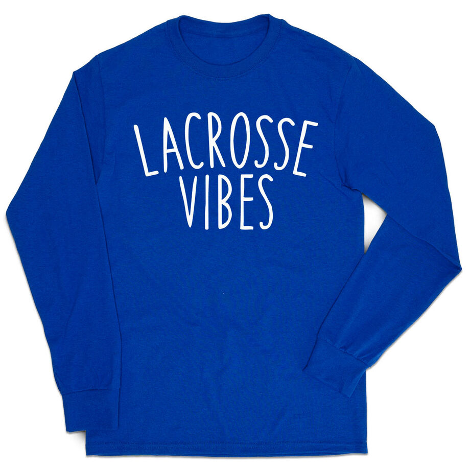 Girls Lacrosse Tshirt Long Sleeve - Lacrosse Vibes - Personalization Image