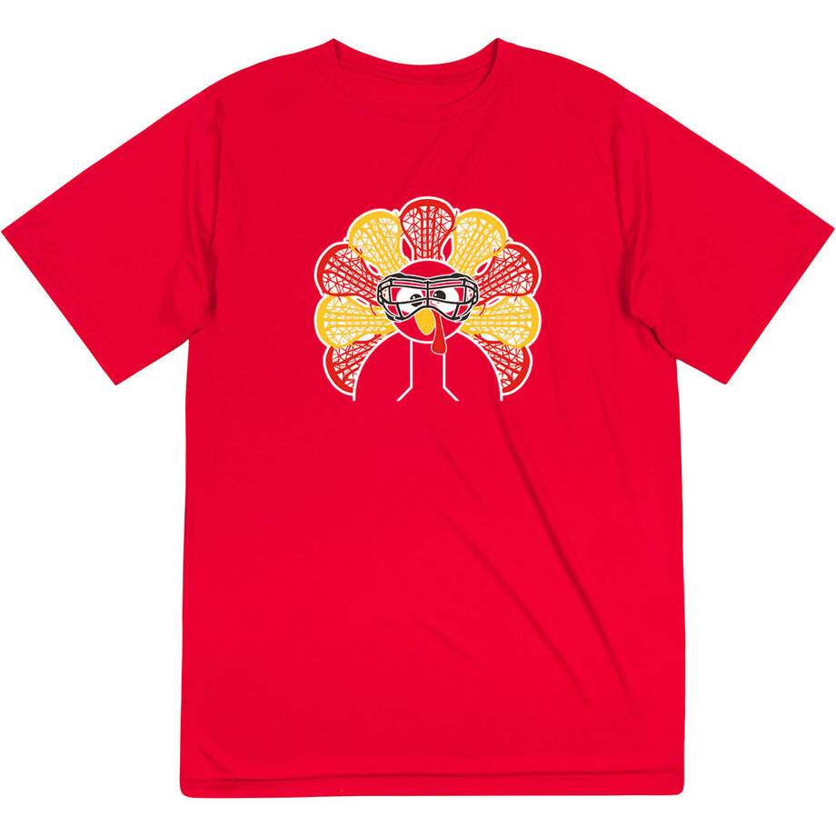 Girls Lacrosse Short Sleeve Performance Tee - Goofy Turkey Player
