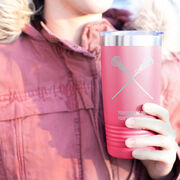 Girls Lacrosse 20 oz. Double Insulated Tumbler - Crossed Sticks Icon