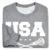 Girls Lacrosse Crewneck Sweatshirt - USA Girls Lacrosse