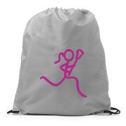 Lacrosse Drawstring Backpack Neon Lax Girl