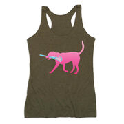 Girls Lacrosse Women's Everyday Tank Top - LuLa The Lax Dog Pink