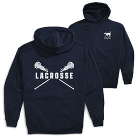 Girls Lacrosse Hooded Sweatshirt - Crossed Girls Sticks (Logo Collection)
