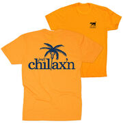 Girls Lacrosse Short Sleeve T-Shirt - Just Chillax'n (Back Design) 