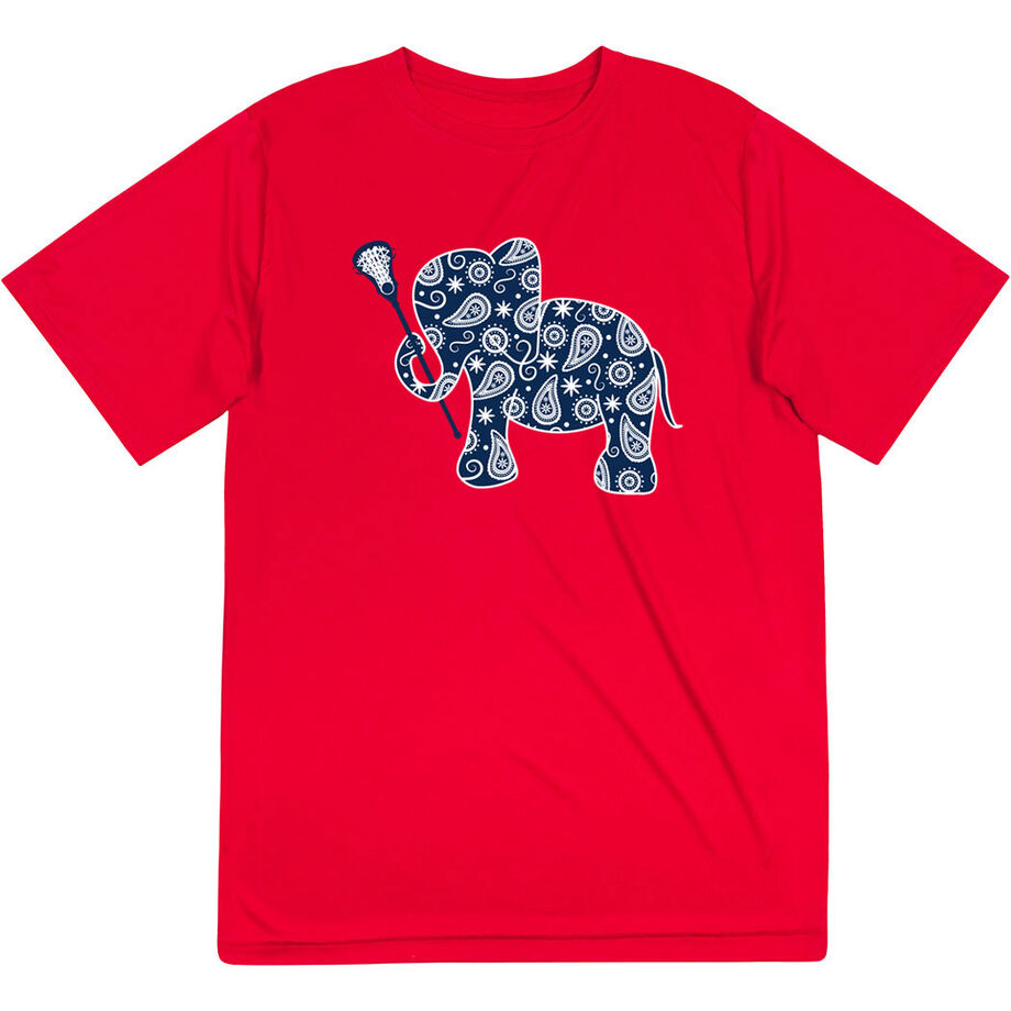 Girls Lacrosse Short Sleeve Performance Tee - Lax Elephant