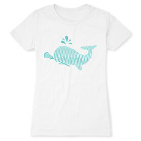 Girls Lacrosse Women's Everyday Tee - Chevron Lax Whale