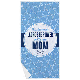 Girls Lacrosse Premium Beach Towel - My Favorite Player