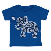 Girls Lacrosse Toddler Short Sleeve Shirt - Lax Elephant
