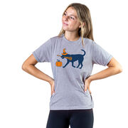 Girls Lacrosse Short Sleeve T-Shirt - Lula Witch Dog