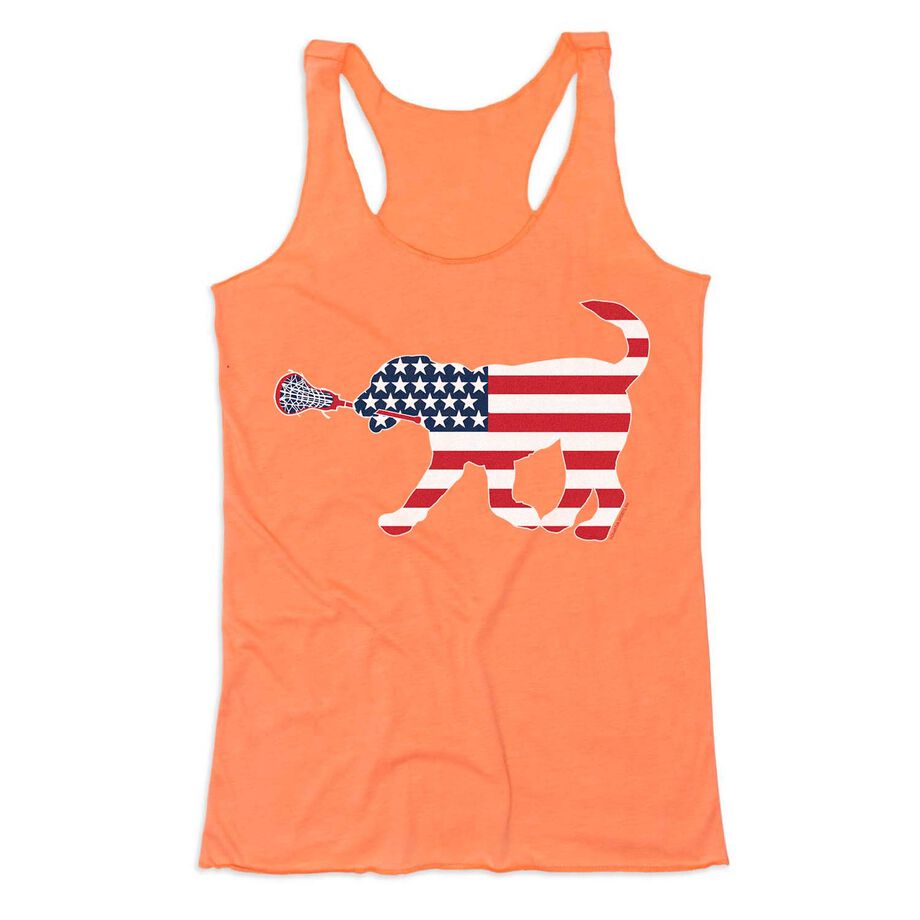 Girls Lacrosse Women's Everyday Tank Top - Patriotic LuLa The Lax Dog