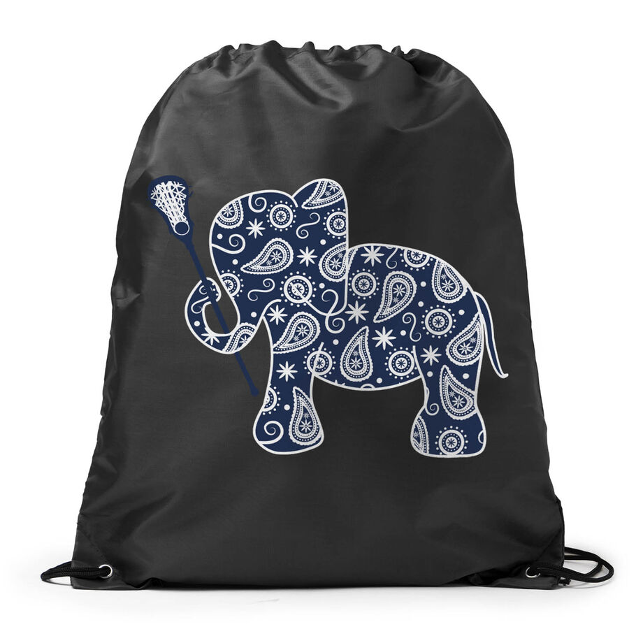 Girls Lacrosse Drawstring Backpack Lax Elephant