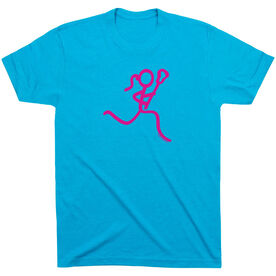 Lacrosse T-Shirt Short Sleeve Neon Lax Girl [Adult XX-Large/Turquoise] - SS